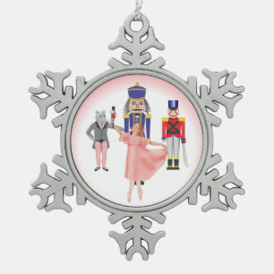 Ballettkäse Schneeflocken Zinn-Ornament