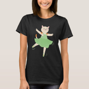 Ballettkatze Ballerina Liebt zu Tanzen Ballett T-Shirt