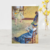 Ballettklasse, die Tanzsaal von Edgar Degas Karte (Gelbe Blume)