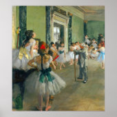 Ballettklasse von Edgar Degas Poster (Vorne)