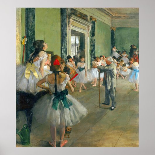 Ballettklasse von Edgar Degas Poster (Vorne)