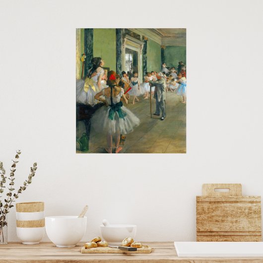 Ballettklasse von Edgar Degas Poster (Küche)