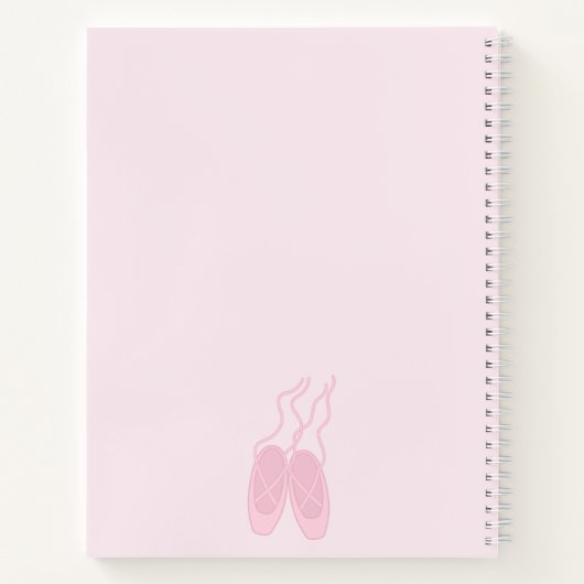 Ballettkleiderei - Rosa Hintergrund Notizblock (Rückseite)