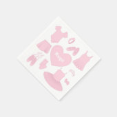 Ballettkleidung Papier Napkin - Weißer Hintergrund Serviette (Ecke)