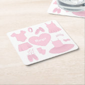 Ballettkleidung Papier Untersetzer - Weißer Hinter (angewinkelt)