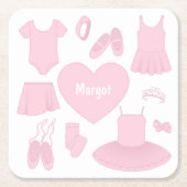 Ballettkleidung Papier Untersetzer - Weißer Hinter (Vorderseite)