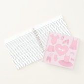 Ballettkleidung Square Notebook - rosa Hintergrund Notizblock (Innenseite)