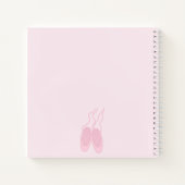 Ballettkleidung Square Notebook - rosa Hintergrund Notizblock (Rückseite)