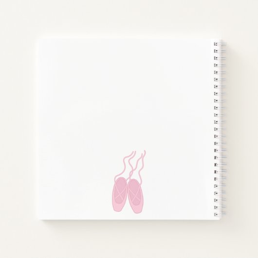 Ballettkleidung Square Notebook - Weißer Hintergru Notizblock (Rückseite)