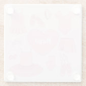 Ballettkleidung Untersetzer aus Glas - Rosa Hinter (Rückseite)