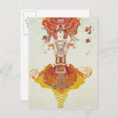 Ballettkostüm für 'The Firebird', von Strawinsky Postkarte (Vorne/Hinten)