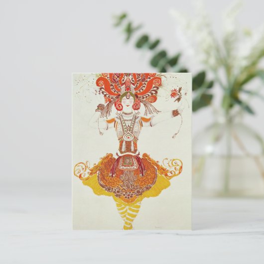 Ballettkostüm für 'The Firebird', von Strawinsky Postkarte (Stehend Vorderseite)