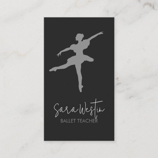Ballettlehrer Tanz Visitenkarte (Vorderseite)