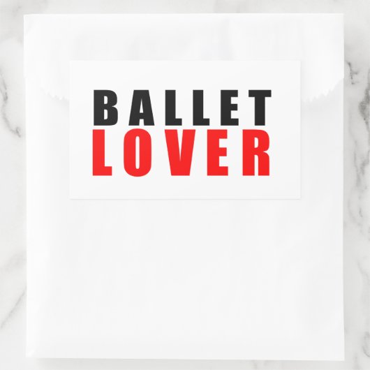 Ballettliebhaber Rechteckiger Aufkleber (Tasche)