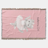 Ballettmädchen Graues Kätzchen Decke (Vorderseite)