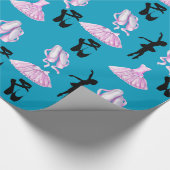 Ballettmuster mit Tanzkleid und Ballerina Geschenkpapier (Ecke)