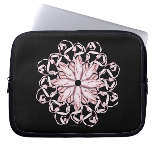 Ballettmuster (pink) laptopschutzhülle (Vorderseite)
