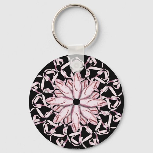 Ballettmuster (pink) schlüsselanhänger (Vorderseite)