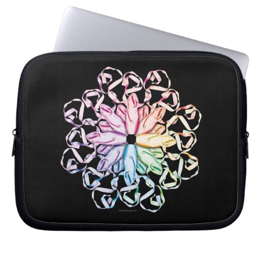 Ballettmuster (spektral) laptopschutzhülle (Vorderseite)