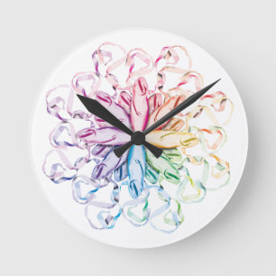 Ballettmuster (spektral) runde wanduhr