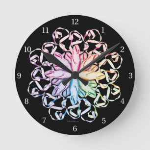 Ballettmuster (Spektraluhr) Runduhr Runde Wanduhr