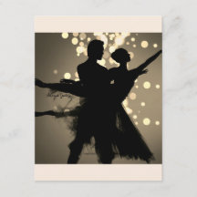 Ballettpaar in Grau Vintage