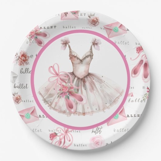 Ballettparty Pappteller (Vorderseite)