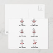 Ballettpositionen Postkarte (Vorne/Hinten)