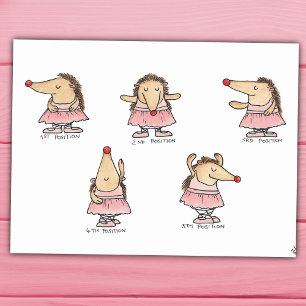 BALLETTPOSITIONEN Postkarte von Nicole Janes