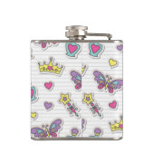 Ballettprinzessinmuster Flachmann (Rückseite)