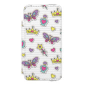 Ballettprinzessinmuster Incipio iPhone Geldbeutel-Hülle (Folio Vorderseite)