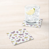 Ballettprinzessinmuster Rechteckiger Pappuntersetzer (Vor Ort)