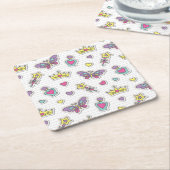 Ballettprinzessinmuster Rechteckiger Pappuntersetzer (angewinkelt)