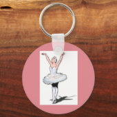 Ballettränke Rosa Tanz Ballerina Girl Schlüsselanhänger (Vorderseite)