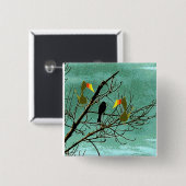 Ballettröckchen und schwarzer Vogel Button (Vorne & Hinten)