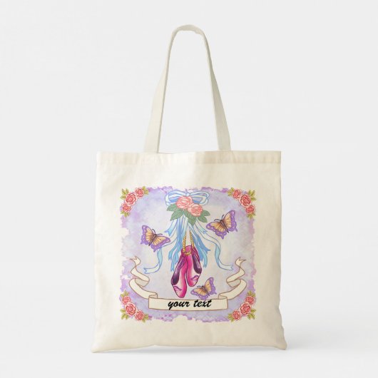 Balletts Rose Ballerina Tote Tasche (Rückseite)