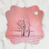 Ballettschuhe Ausgeklügelte Ballerina Geschenkanhänger (Rückseite)