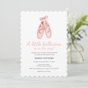 Ballettschuhe-Baby-Shower-Einladung für Ballerina Einladung