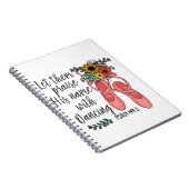 Ballettschuhe Ballerina Christliches Zitat Notizblock (Rechte Seite)