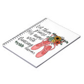 Ballettschuhe Ballerina Christliches Zitat Notizblock (Linke Seite)