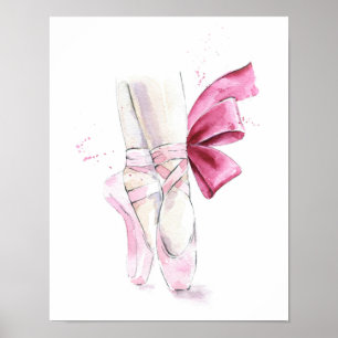 Ballettschuhe Ballettschlappen Poster
