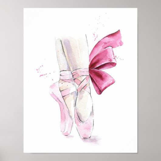 Ballettschuhe Ballettschlappen Poster (Vorne)