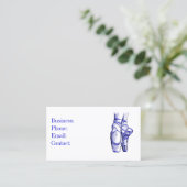 Ballettschuhe blau visitenkarte (Stehend Vorderseite)