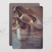 Ballettschuhe - Einladung (Vorne/Hinten)