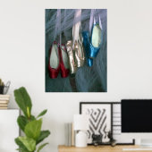 Ballettschuhe in drei Farben Poster (Heimbüro)