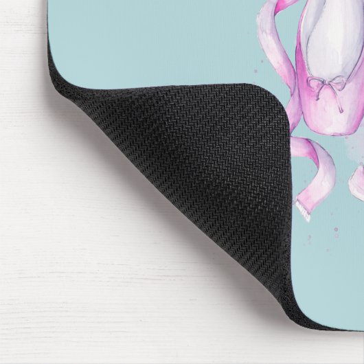 Ballettschuhe mit Extravaganten Peonies und Bow Mousepad (Ecke)
