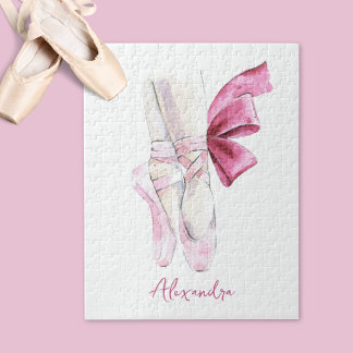 Ballettschuhe mit individuellem Namen oder Text Puzzle