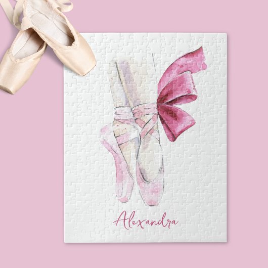 Ballettschuhe mit individuellem Namen oder Text Puzzle