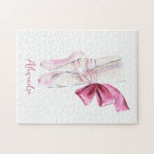 Ballettschuhe mit individuellem Namen oder Text Puzzle (Horizontal)