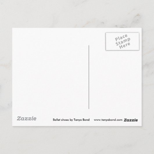 Ballettschuhe Postkarte (Rückseite)
